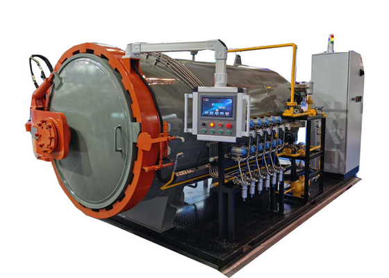 Αυτοκινητοκίνητο Προεμπνευσμένο υλικό PLC Control Curing Carbon Fiber Αυτοκλάβος Συνθετικός Αυτοκλάβος
