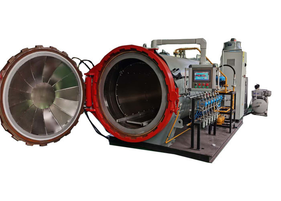 Αυτοκινητοκίνητο Προεμπνευσμένο υλικό PLC Control Curing Carbon Fiber Αυτοκλάβος Συνθετικός Αυτοκλάβος