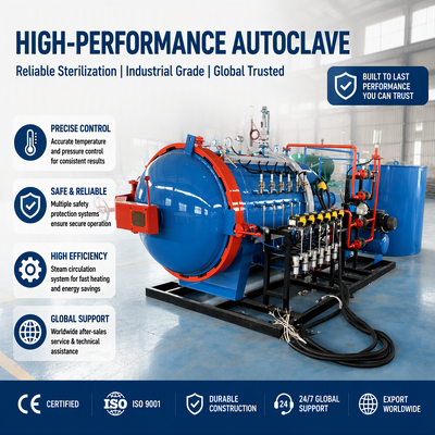 Controlled Carbon Aerospace Composite Autoclave Used for Aviation and Advanced Composite Component Forming Process